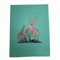 pop-up giraffen met baby kaart
